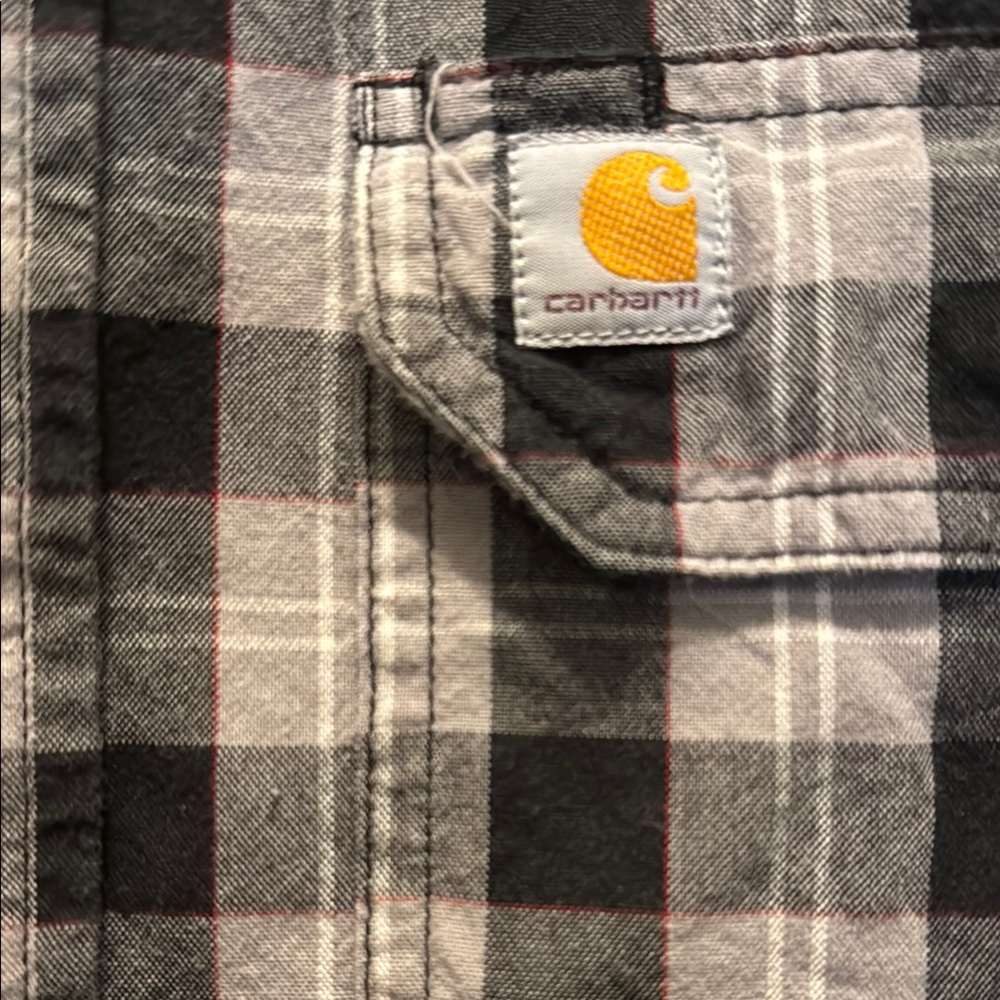 Carhartt Men's Black Plaid Shirt - Picture 4 of 4